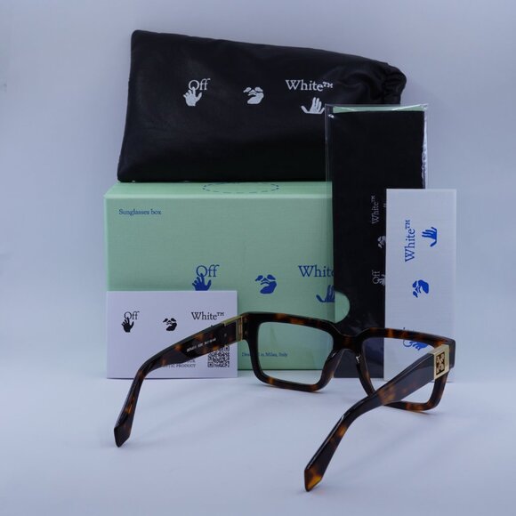 Off-White OERJ015 STYLE 15 6000 Eyeglasses Havana 54mm Square Frame - Picture 10 of 10